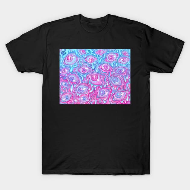 Eyeball Pattern T-Shirt by Bethaliceart